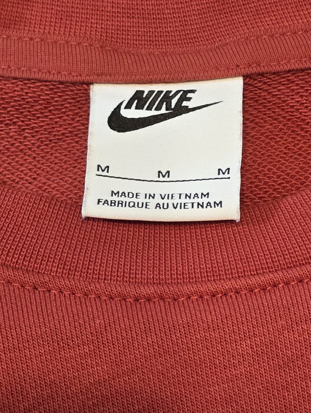 Nike Icon Clash French Terry Pullover Sweatshirt Cinnabar Red Oversized Size M - Picture 2 of 8
